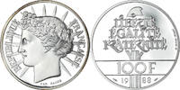 Frankreich 100 Francs Münze, Monnaie de Paris, BE, STGL, Silber -
