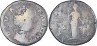 Sesterz Münze, Diva Faustina I, Rome, SGE+, Bronze, RIC:1105a -