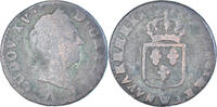 Frankreich Sol à la vieille tête Münze, Louis XV, Lille, SGE+ -