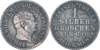 Deutschland Silber Groschen Münze, Friedrich Wilhelm IV, Berlin, S+ -