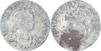 Frankreich 1/2 Écu Vertugadin Münze, Louis XV, Paris, SGE+, Silber -