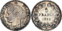Frankreich 5 Francs Münze, Cérès, Paris, SS+, Silber, KM:818.1 -