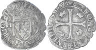 Frankreich Douzain aux deux H Münze, Henri III, Lyon, 1st Type, S+ -