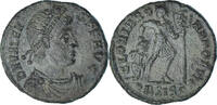 Follis Münze, Valens, Siscia, SS, Bronze, RIC:5b -