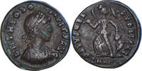 Follis Münze, Theodosius I, Heraclea, S+, Bronze -