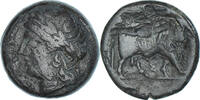 Æ Münze, Campania, Neapolis, S+, Bronze, HGC:1-474 -