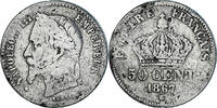 Frankreich 50 Centimes Münze, Napoleon III, Strasbourg, S, Silber -