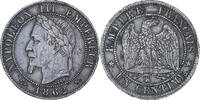 Frankreich Centime Münze, Napoleon III, Bordeaux, SS+, Bronze -