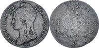 Frankreich 5 Centimes Münze, Dupré, Paris, S, Kupfer, KM:635.1 -