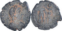 Follis Münze, Arcadius, Kyzikos, S+, Bronze, RIC:66 -