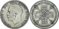 Großbritannien Florin, Two Shillings Münze, George V, S+, Silber -