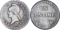 Frankreich Centime Münze, Dupré, Paris, S+, Kupfer, KM:646, Gadoury:76 -