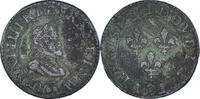 Frankreich Double Tournois Münze, Henri IV, Paris, S+, Silber, CGKL:222 -