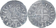 Frankreich Denier Tournois Münze, Louis VIII-IX, SS, Billon -