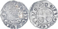 Frankreich Denier Tournois Münze, Louis VIII-IX, S, Billon -
