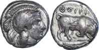 Stater Münze, Lucania, Thourioi, S+, Silber, HN Italy:1775 -