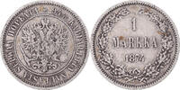Finnland Markka Münze, Alexander II, Helsinki, SS, Silber, KM:3.2 -