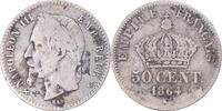 Frankreich 50 Centimes Münze, Napoleon III, Bordeaux, S, Silber -