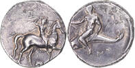 Nomos Münze, Calabria, Tarentum, SS, Silber, HGC:1-808 -
