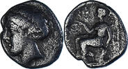Triobol Münze, Bruttium, Terina, S+, Silber, HN Italy:2624 -