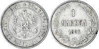 Finnland Markka Münze, Alexander III, Helsinki, SS, Silber, KM:3.2 -