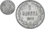 Finnland Markka Münze, Alexander III, Helsinki, SS, Silber, KM:3.2 -