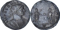Aurelianus Münze, Aurelian, Mediolanum, VZ, Billon, RIC:129 -