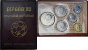 Spanien Set 50 cts. - 100 ptas. Münze, Juan Carlos I, 1982 FIFA World Cup -