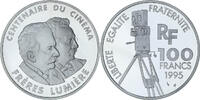 Frankreich 100 Francs Münze, Frères Lumière, Monnaie de Paris, BE -