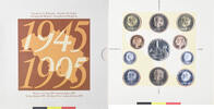 Belgien Coffret Münze, 50 ans Fin de la Seconde Guerre mondiale, FDC -
