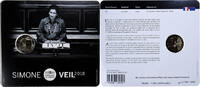 Frankreich 2 Euro Simone Veil, Monnaie de Paris, Coin card.FDC, STGL -