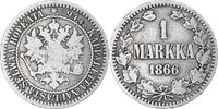 Finnland Markka Alexander II, Helsinki, S+, Silber, KM:3.1 -
