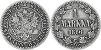 Finnland Markka Alexander II, Helsinki, SS, Silber, KM:3.1 -