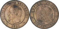Frankreich 10 Centimes Napoleon III, Strasbourg, SS, Bronze, Gadoury:248 -