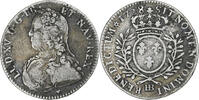 Frankreich 1/2 Ecu aux branches d'olivier Louis XV, Strasbourg, S+ -