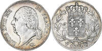 Frankreich 5 Francs Louis XVIII, Lille, SS+, Silber, KM:711.13 -