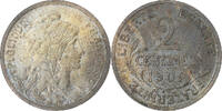 Frankreich 2 Centimes Dupuis, Paris, UNZ, Bronze, Gadoury:107 -