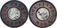 Großbritannien One Penny Model Victoria, SS, Bronze -