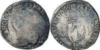 Frankreich Teston au deux K couronnés Charles IX, Bayonne, 4th type -
