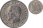 Frankreich 1 Centime Napoleon III, Paris, VZ, Bronze, KM:775.1 -