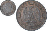 Frankreich 2 Centimes Napoleon III, Paris, ancre, VZ, Bronze -