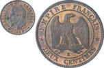 Frankreich 2 Centimes Napoleon III, Bordeaux, VZ+, Bronze, KM:796.6 -