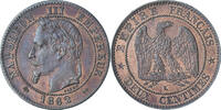 Frankreich 2 Centimes Napoleon III, Bordeaux, UNZ, Bronze, KM:796.6 -