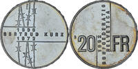 Schweiz 20 Francs Gertrud Kurz, Bern, BE, VZ+, Silber, KM:72 -