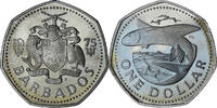 Barbados Dollar Proof, UNZ+, Cupronickel, KM:14.1 -
