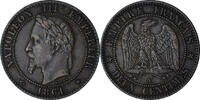 Frankreich 2 Centimes Napoleon III, Paris, SS+, Bronze, KM:796.4 -