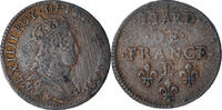 Frankreich Liard de France Louis XIII, Meung-sur-Loire, S+, Kupfer -
