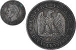 Frankreich 2 Centimes Napoleon III, Paris, SS, Bronze, KM:796.4 -