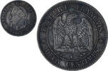 Frankreich 2 Centimes Napoleon III, Paris, SS+, Bronze, KM:796.4 -
