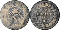 Frankreich 1 Décime Napoleon I, Strasbourg, S, Bronze, Gadoury:195b -